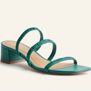 Reformation Assunta strappy block heel sandal green